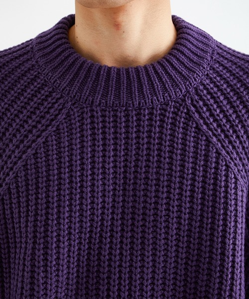 city(シティ)の「リブオーバープルオーバーニット/RIB OVER KNIT PO(ニット/セーター・メンズ・ブラック/パープル・1/2)」の16枚目の写真