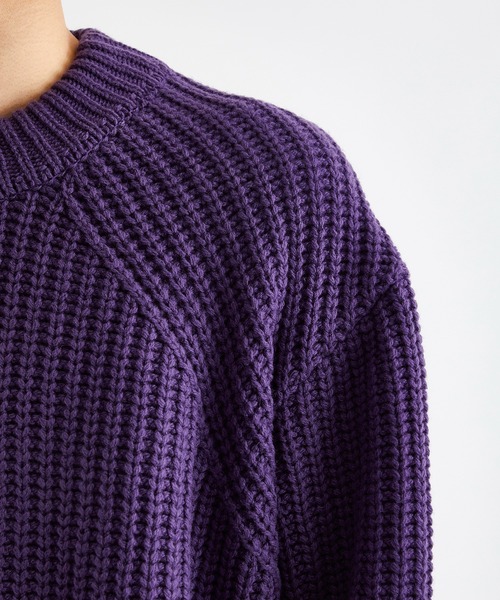 city(シティ)の「リブオーバープルオーバーニット/RIB OVER KNIT PO(ニット/セーター・メンズ・ブラック/パープル・1/2)」の15枚目の写真