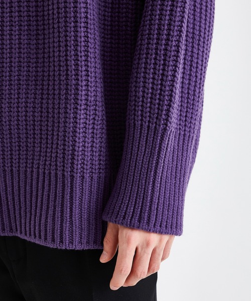 city(シティ)の「リブオーバープルオーバーニット/RIB OVER KNIT PO(ニット/セーター・メンズ・ブラック/パープル・1/2)」の14枚目の写真