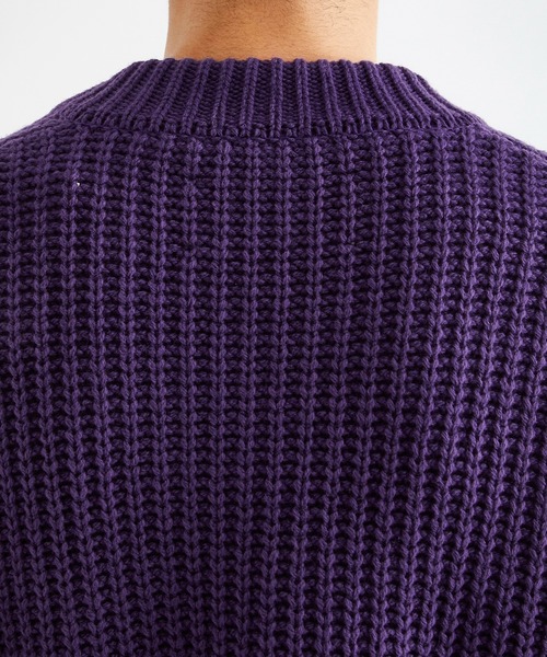 city(シティ)の「リブオーバープルオーバーニット/RIB OVER KNIT PO(ニット/セーター・メンズ・ブラック/パープル・1/2)」の13枚目の写真