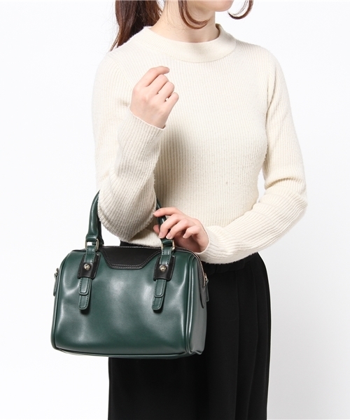 OUTLET（アウトレット）の「【Chez toi】ムジ2WAYミニボストン（ボストンバッグ・レディース・ブラック/ボルドー/ライトベージュ・FREE）」の13枚目の写真
