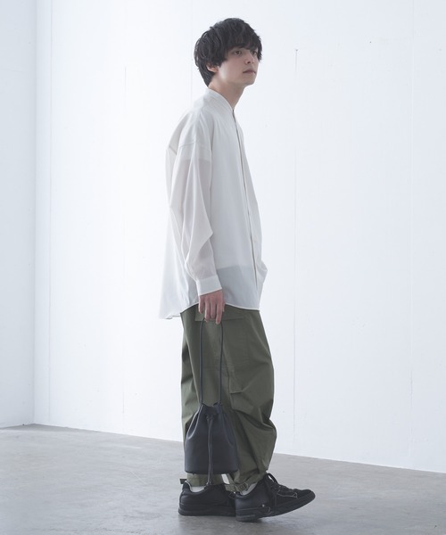 Alpinus(アルピナス)の「Alpinus - leatherpurse bag / レザー巾着バック(ショルダーバッグ・メンズ・ブラック・FREE)」の20枚目の写真