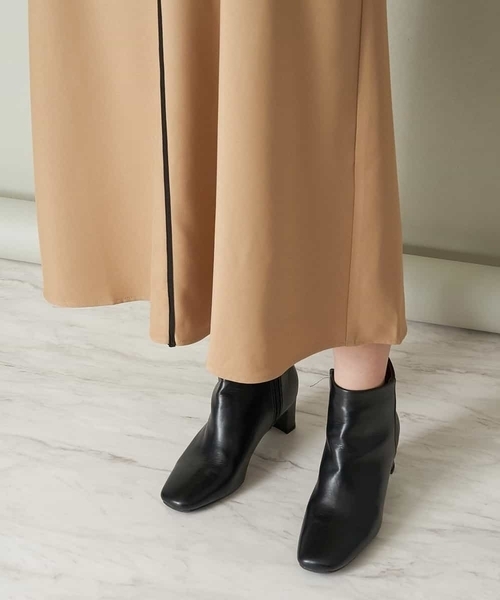 A de a.v.v（アードアー・ヴェ・ヴェ）の「配色パイピングバックレースアップワンピース（ワンピース・レディース・ブラック/ベージュ・38/36）」の4枚目の写真