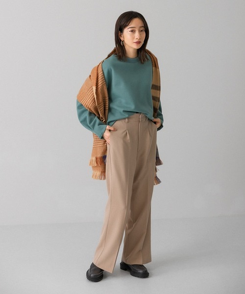 KBF(ケイビーエフ)の「ワイドソフトフレアパンツ(その他パンツ・レディース・ベージュ/パープル/グレー・ONE)」の10枚目の写真