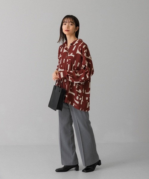 KBF(ケイビーエフ)の「ワイドソフトフレアパンツ(その他パンツ・レディース・ベージュ/パープル/グレー・ONE)」の7枚目の写真