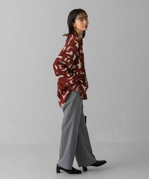 KBF(ケイビーエフ)の「ワイドソフトフレアパンツ(その他パンツ・レディース・ベージュ/パープル/グレー・ONE)」の5枚目の写真