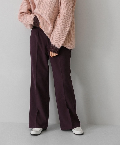 KBF(ケイビーエフ)の「ワイドソフトフレアパンツ(その他パンツ・レディース・ベージュ/パープル/グレー・ONE)」の11枚目の写真