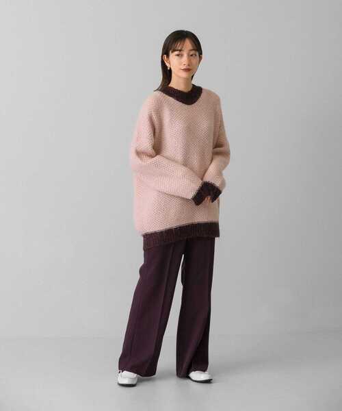 KBF(ケイビーエフ)の「ワイドソフトフレアパンツ(その他パンツ・レディース・ベージュ/パープル/グレー・ONE)」の21枚目の写真