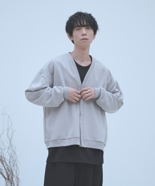 neez.（ニーズ）の「ドレープスウェットカーディガン（カーディガン/ボレロ・メンズ・チャコールグレー/ライトグレー/サックスブルー・SMALL/MEDIUM/LARGE）」の22枚目の写真