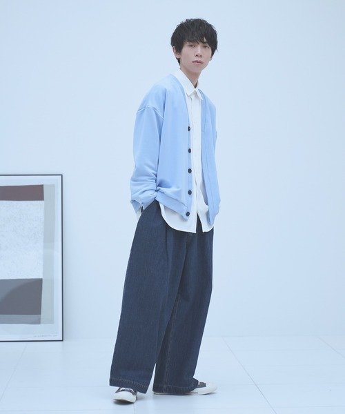 neez.（ニーズ）の「ドレープスウェットカーディガン（カーディガン/ボレロ・メンズ・チャコールグレー/ライトグレー/サックスブルー・SMALL/MEDIUM/LARGE）」の6枚目の写真