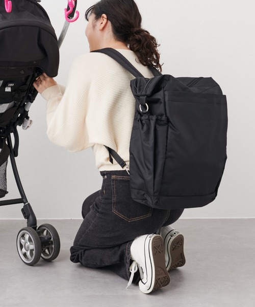 Daily russet(デイリー ラシット)の「Daily MOM / ベーシック BACKPACK(バックパック/リュック・レディース・ブラック/グレイッシュベージュ・FREE)」の21枚目の写真