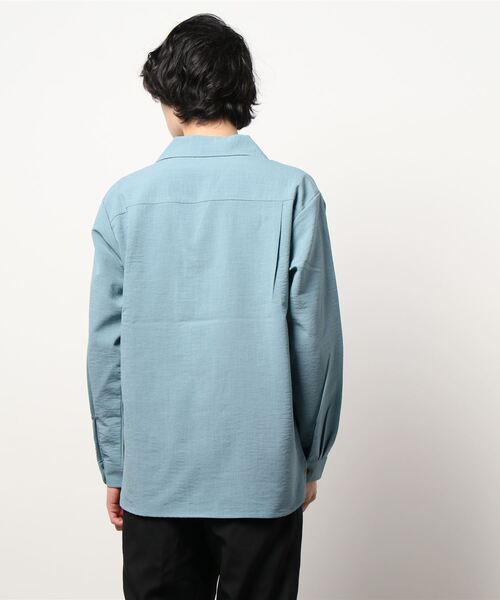 RATTLE TRAP(ラトルトラップ)の「カチオン染オープンカラーシャツ(シャツ/ブラウス・メンズ・ベージュ/ライトブルー/ブラック・S/M/L)」の5枚目の写真