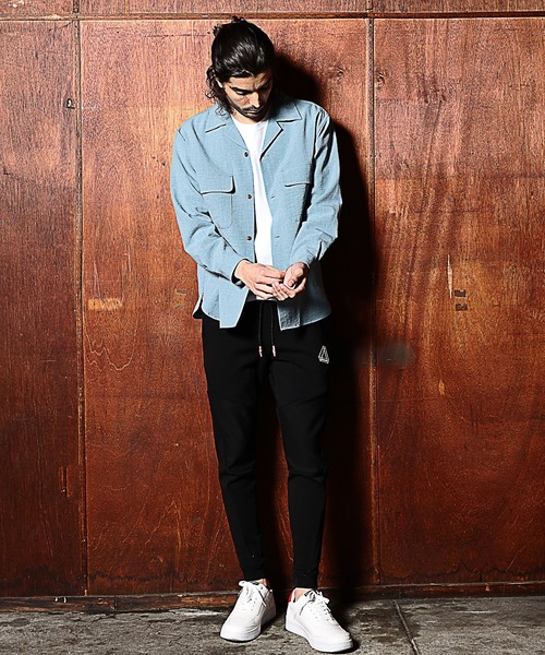 RATTLE TRAP(ラトルトラップ)の「カチオン染オープンカラーシャツ(シャツ/ブラウス・メンズ・ベージュ/ライトブルー/ブラック・S/M/L)」の9枚目の写真