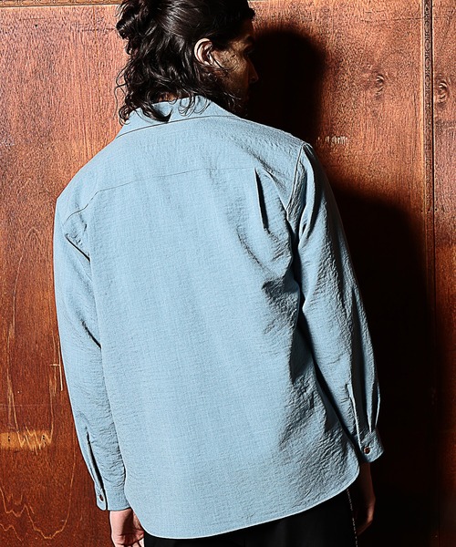 RATTLE TRAP(ラトルトラップ)の「カチオン染オープンカラーシャツ(シャツ/ブラウス・メンズ・ベージュ/ライトブルー/ブラック・S/M/L)」の13枚目の写真