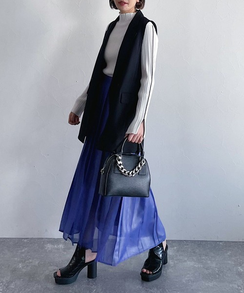 PAGEBOY（ページボーイ）の「グロッシープリーツスカート（スカート・レディース・ブラック/パープル系その他・FREE）」の13枚目の写真