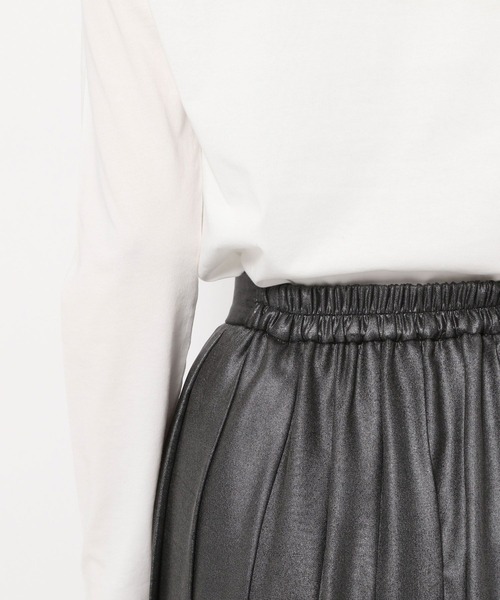 PAGEBOY（ページボーイ）の「グロッシープリーツスカート（スカート・レディース・ブラック/パープル系その他・FREE）」の5枚目の写真