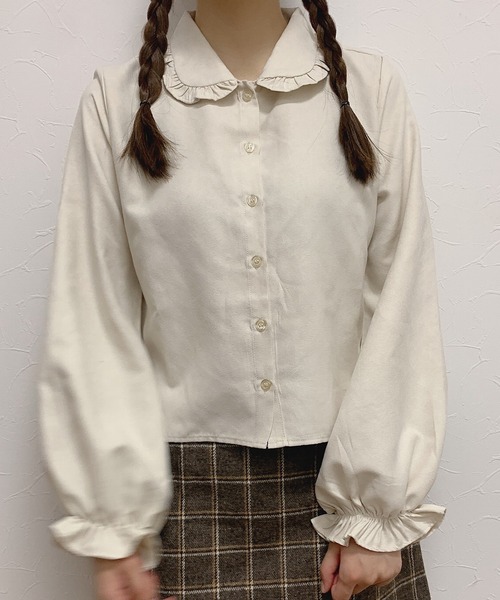 Cham.（チャム）の「ボリューム袖ブラウス（シャツ/ブラウス・レディース・オフホワイト/ベージュ・F）」の3枚目の写真