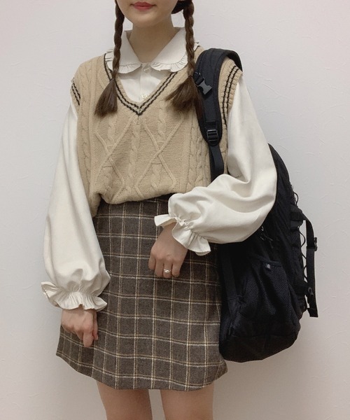 Cham.（チャム）の「ボリューム袖ブラウス（シャツ/ブラウス・レディース・オフホワイト/ベージュ・F）」の6枚目の写真