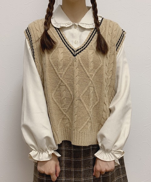 Cham.（チャム）の「ボリューム袖ブラウス（シャツ/ブラウス・レディース・オフホワイト/ベージュ・F）」の8枚目の写真