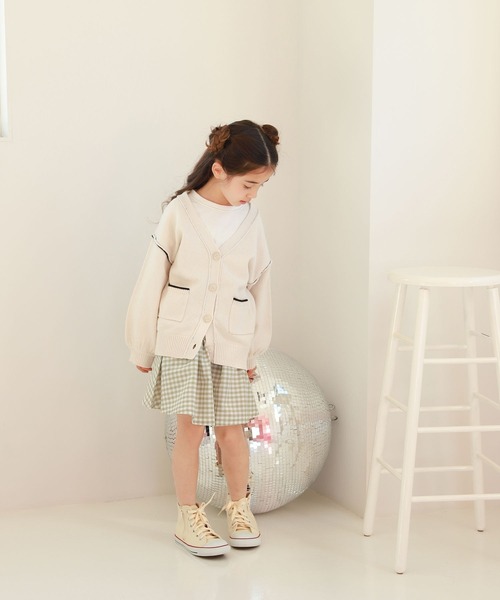 GLOBAL WORK（グローバルワーク）の「キッズ/アウトリンキング配色カーディガン/261898（カーディガン/ボレロ・キッズ・オフホワイト/イエロー系その他3・140cm/130cm/160cm/150cm/120cm/100cm/110cm）」の10枚目の写真