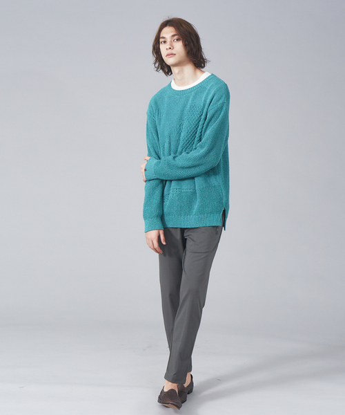 ABAHOUSE（アバハウス）の「【セットアップ対応】ジャージー トラックパンツ（その他パンツ・メンズ・グレイッシュブルー/カーキ/ブラック・44/48/46）」の4枚目の写真