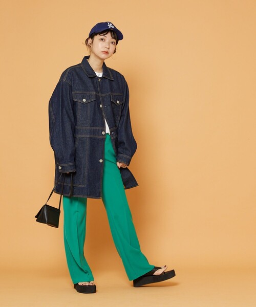 FREAK'S STORE(フリークスストア)の「ビッグデニムジャケット(デニムジャケット・レディース・ネイビー/ブルー・フリ-)」の10枚目の写真
