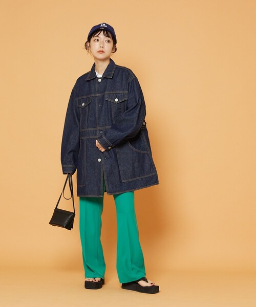 FREAK'S STORE(フリークスストア)の「ビッグデニムジャケット(デニムジャケット・レディース・ネイビー/ブルー・フリ-)」の13枚目の写真