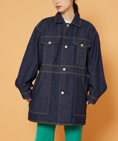 FREAK'S STORE(フリークスストア)の「ビッグデニムジャケット(デニムジャケット・レディース・ネイビー/ブルー・フリ-)」の16枚目の写真