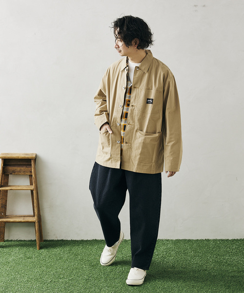 JOURNAL STANDARD relume（ジャーナルスタンダード　レリューム）の「【STANRAY / スタンレイ】別注 RIPSTOP カバーオール 1（カバーオール・メンズ・ブラック/ベージュ・MEDIUM/LARGE）」の4枚目の写真