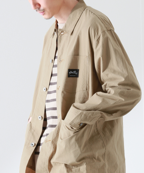 JOURNAL STANDARD relume（ジャーナルスタンダード　レリューム）の「【STANRAY / スタンレイ】別注 RIPSTOP カバーオール 1（カバーオール・メンズ・ブラック/ベージュ・MEDIUM/LARGE）」の8枚目の写真