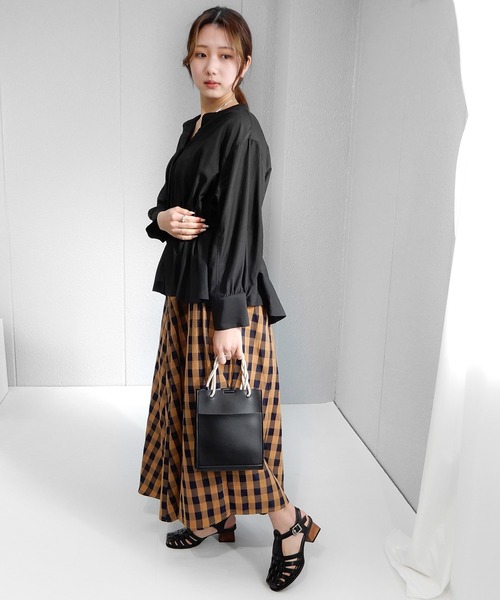 minia（ミニア）の「木目調ブロックヒールグルカサンダル　◇（サンダル・レディース・アイボリー/ミント/ブラック/ブラウン・S/M/LL/L）」の18枚目の写真