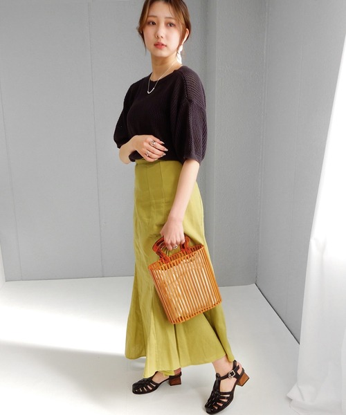 minia（ミニア）の「木目調ブロックヒールグルカサンダル　◇（サンダル・レディース・アイボリー/ミント/ブラック/ブラウン・S/M/LL/L）」の19枚目の写真