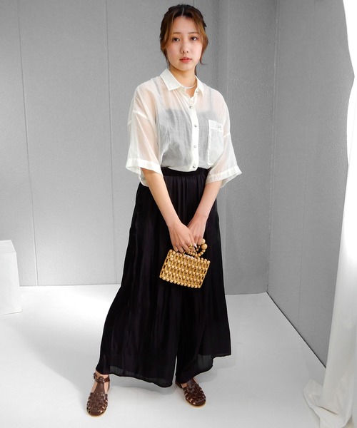 minia（ミニア）の「木目調ブロックヒールグルカサンダル　◇（サンダル・レディース・アイボリー/ミント/ブラック/ブラウン・S/M/LL/L）」の11枚目の写真