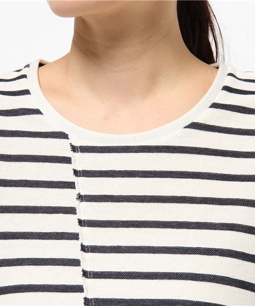 AMERICAN RAG CIE（アメリカンラグシー）の「インレイボーダークルーネックプルオーバー（Tシャツ/カットソー・レディース・ブルー系その他/ホワイト系その他・FREE）」の7枚目の写真