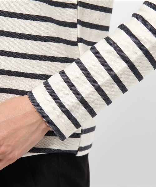 AMERICAN RAG CIE（アメリカンラグシー）の「インレイボーダークルーネックプルオーバー（Tシャツ/カットソー・レディース・ブルー系その他/ホワイト系その他・FREE）」の8枚目の写真