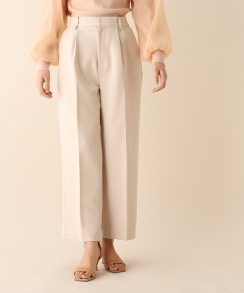 OPAQUE.CLIP（オペークドットクリップ）の「◆ダブルクロスワイドパンツ（その他パンツ・レディース・チャコールグレー/パープル/ライトベージュ・38）」の3枚目の写真