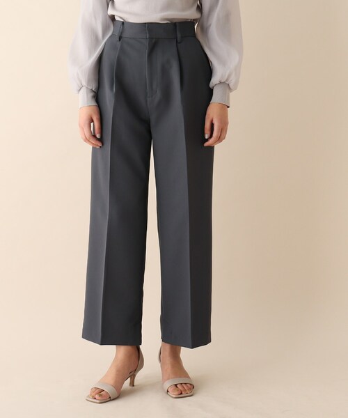 OPAQUE.CLIP（オペークドットクリップ）の「◆ダブルクロスワイドパンツ（その他パンツ・レディース・チャコールグレー/パープル/ライトベージュ・38）」の4枚目の写真