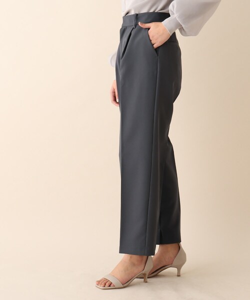 OPAQUE.CLIP（オペークドットクリップ）の「◆ダブルクロスワイドパンツ（その他パンツ・レディース・チャコールグレー/パープル/ライトベージュ・38）」の5枚目の写真