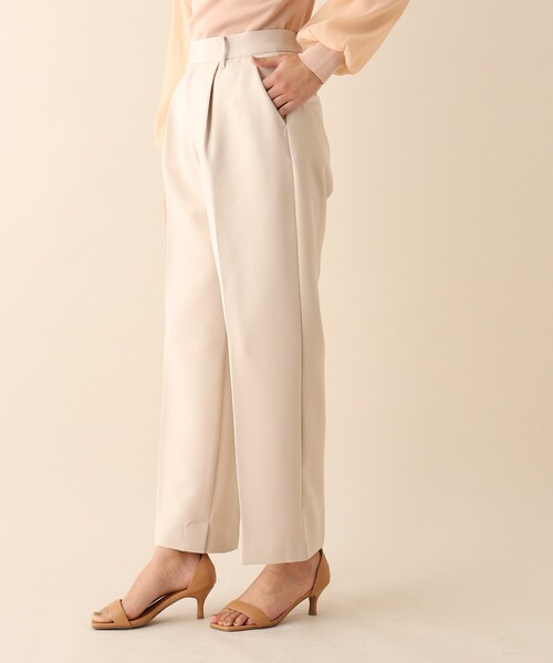 OPAQUE.CLIP（オペークドットクリップ）の「◆ダブルクロスワイドパンツ（その他パンツ・レディース・チャコールグレー/パープル/ライトベージュ・38）」の12枚目の写真