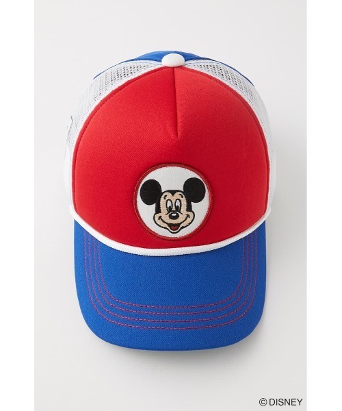 Disney SERIES CREATED by MUS(ディズニーシリーズクリエイテッドバイエムユーエス)の「MD TRUCKER SNAPBACK(キャップ・レディース・ブラック/レッド・FREE)」の1枚目の写真