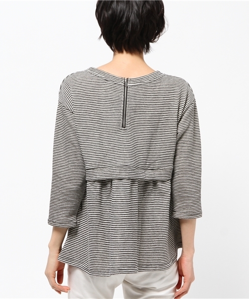 OUTLET(アウトレット)の「【Ciaopanic】起毛裏毛ボーダープルオーバー(Tシャツ/カットソー・レディース・ベージュ/ブラック/グレー・FREE)」の6枚目の写真