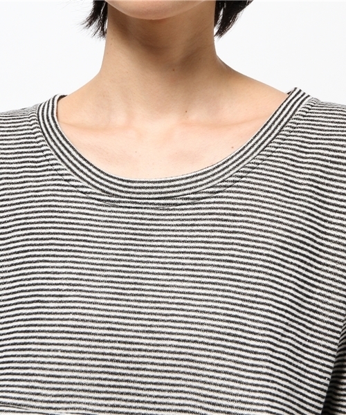 OUTLET(アウトレット)の「【Ciaopanic】起毛裏毛ボーダープルオーバー(Tシャツ/カットソー・レディース・ベージュ/ブラック/グレー・FREE)」の7枚目の写真