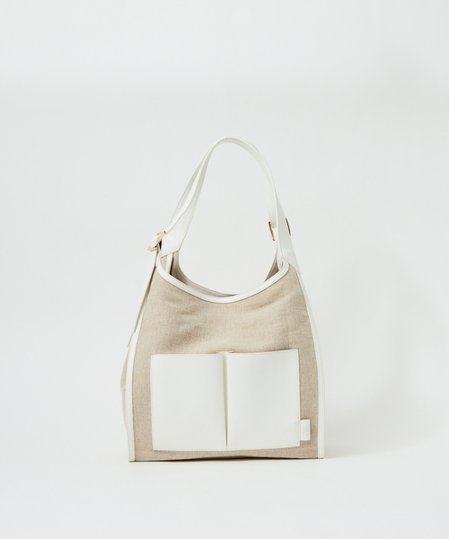 LOWELL things(ロウェル シングス)の「Twins/キャンバス調ワンショルダートートBAG(トートバッグ・レディース・ブラック/アイボリー/ライトブルー・フリー)」の6枚目の写真