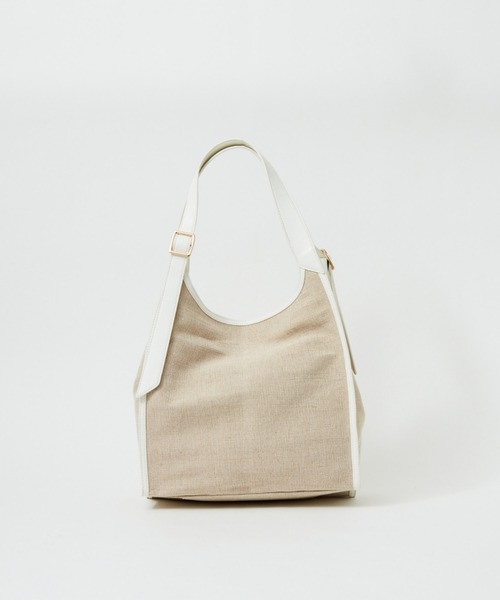 LOWELL things(ロウェル シングス)の「Twins/キャンバス調ワンショルダートートBAG(トートバッグ・レディース・ブラック/アイボリー/ライトブルー・フリー)」の13枚目の写真