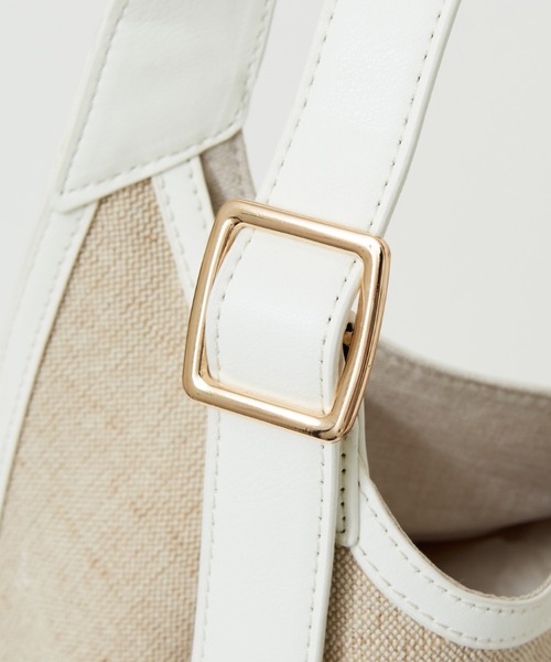 LOWELL things(ロウェル シングス)の「Twins/キャンバス調ワンショルダートートBAG(トートバッグ・レディース・ブラック/アイボリー/ライトブルー・フリー)」の18枚目の写真