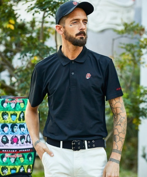RAWLIFE(ロウライフ)の「BACK SPIN!/バックスピン!/The Rolling Stones Official Japan Original Design Polo Shirt(ポロシャツ・メンズ・ブラック/レッド/ホワイト・X-LARGE/SMALL/LARGE/MEDIUM)」の2枚目の写真