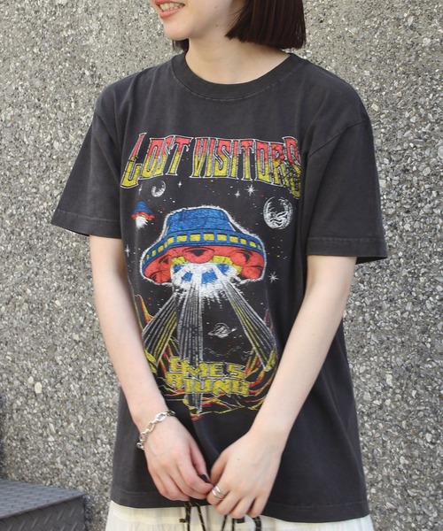 GOOD ROCK SPEED（グッドロックスピード）の「【GOOD ROCK SPEED】別注 オリジナルロックTEE（Tシャツ/カットソー・レディース・ブラック/ピンク/グリーン・F）」の4枚目の写真