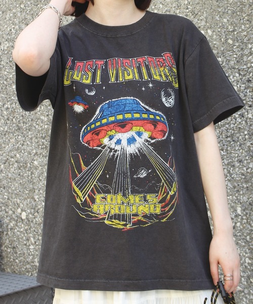 GOOD ROCK SPEED（グッドロックスピード）の「【GOOD ROCK SPEED】別注 オリジナルロックTEE（Tシャツ/カットソー・レディース・ブラック/ピンク/グリーン・F）」の5枚目の写真