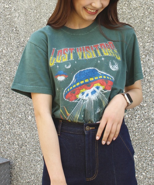 GOOD ROCK SPEED（グッドロックスピード）の「【GOOD ROCK SPEED】別注 オリジナルロックTEE（Tシャツ/カットソー・レディース・ブラック/ピンク/グリーン・F）」の13枚目の写真