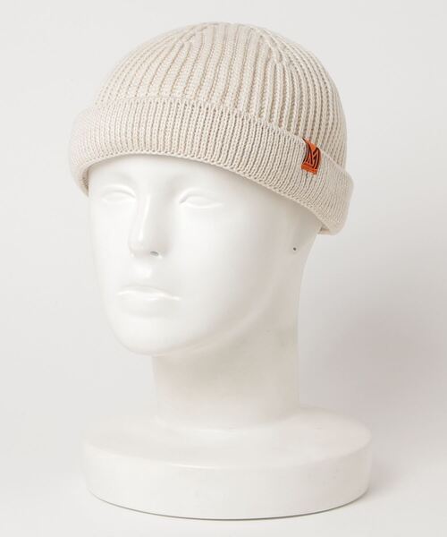 MANASTASH（マナスタッシュ）の「MANASTASH/マナスタッシュ　A/C Short Roll Watch Cap　ショートロールワッチキャップ（ニットキャップ/ビーニー・メンズ・アイボリー/ブラック/グレー/ベージュ/オリーブ・FREE）」の2枚目の写真